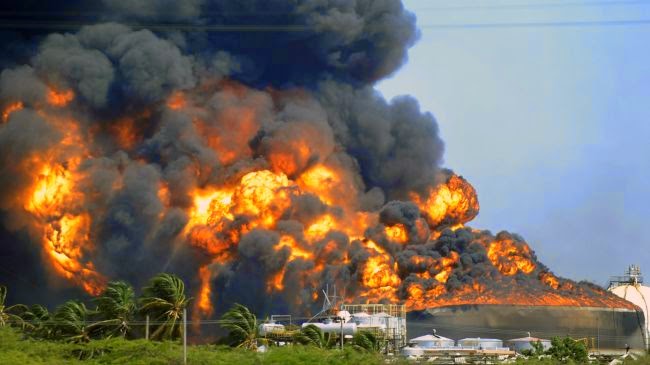 California refinery fire